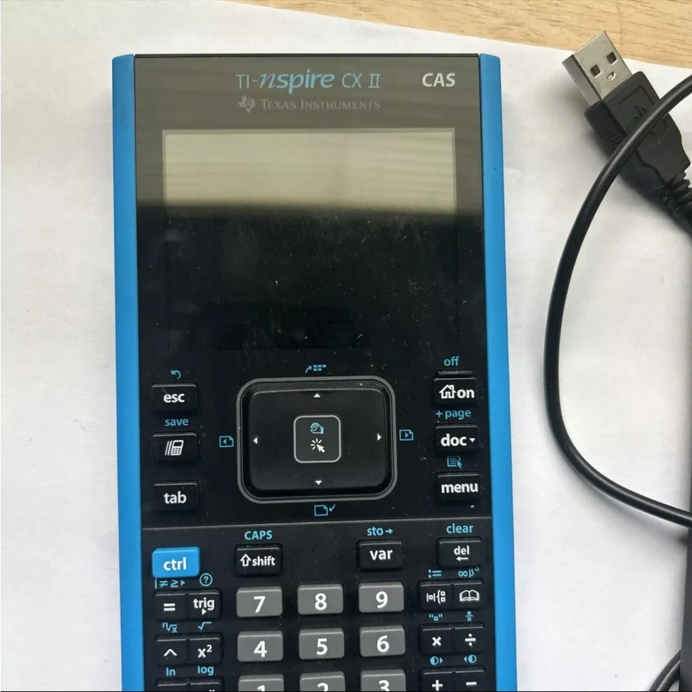 Texas Instrument TI Nspire CX II CAS Graphing Calculator W Cable VERSION 5.1 5.0